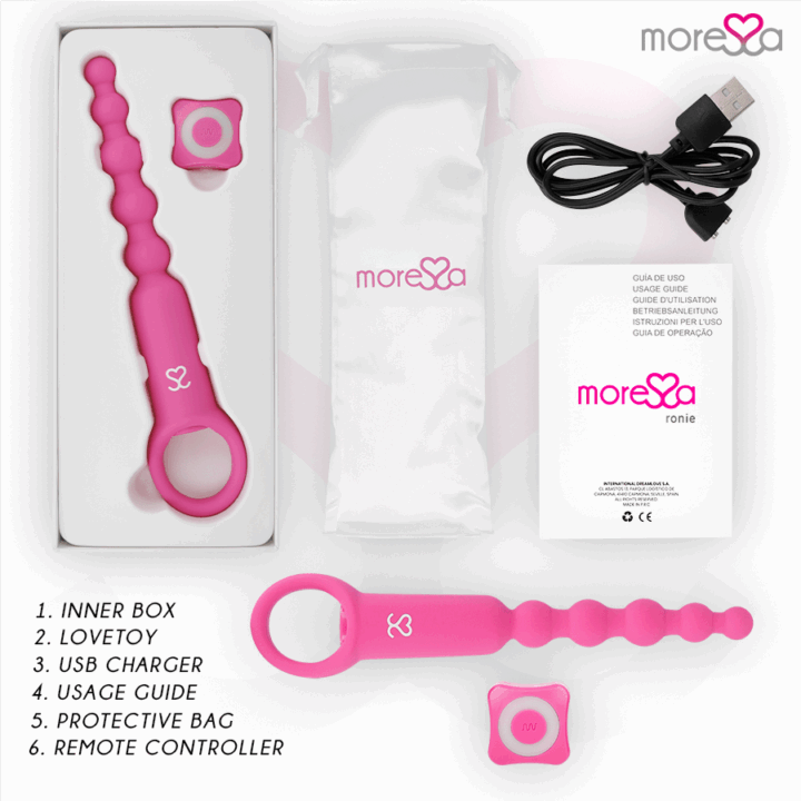 MORESSA - RONIE CONTROLE REMOTO PRAZER ANAL ROSA