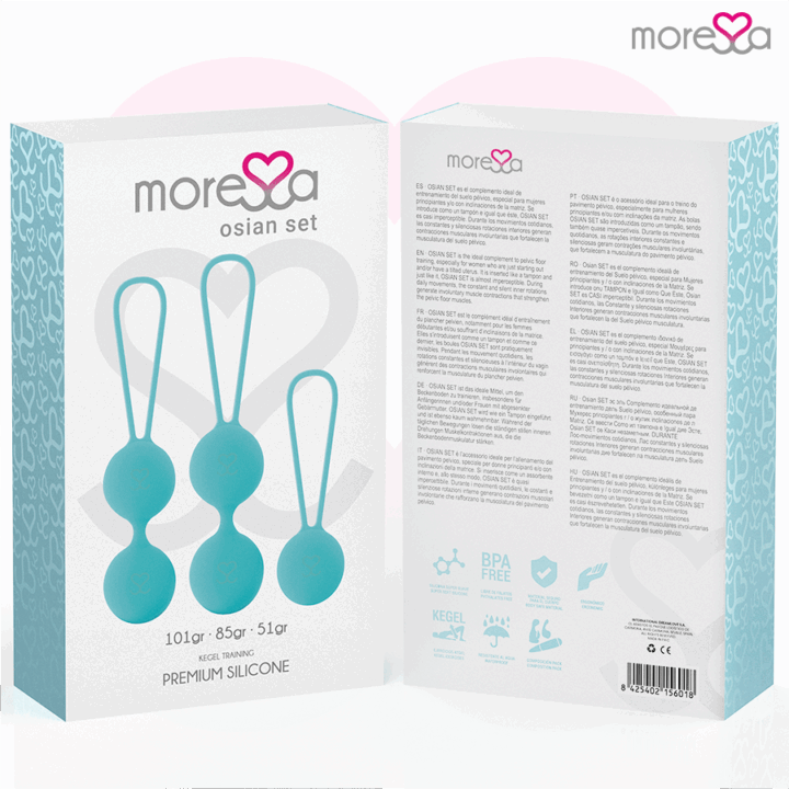MORESSA - CONJUNTO OSIAN SILICONE PREMIUM TURQUESA