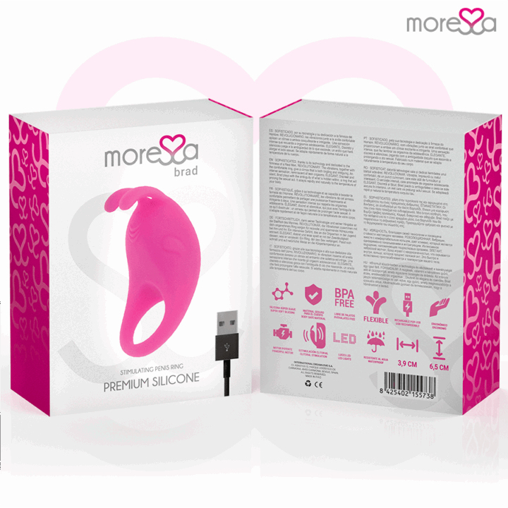 MORESSA - BRAD PREMIUM SILICONE RECARREGVEL ROSA