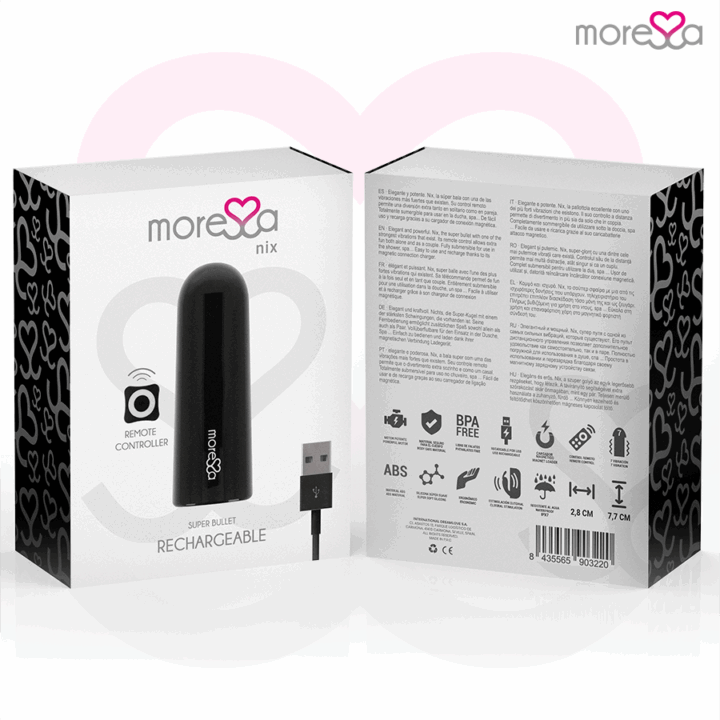 MORESSA - NIX VIBRADOR CONTROLE REMOTO PRETO