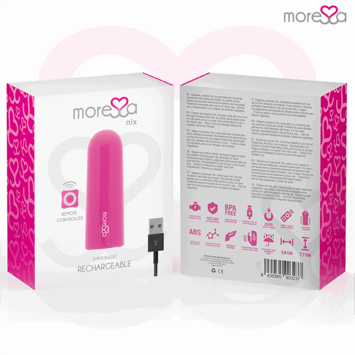 MORESSA - NIX VIBRADOR CONTROLE REMOTO ROSA