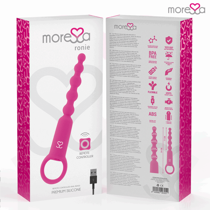 MORESSA - RONIE CONTROLE REMOTO PRAZER ANAL ROSA