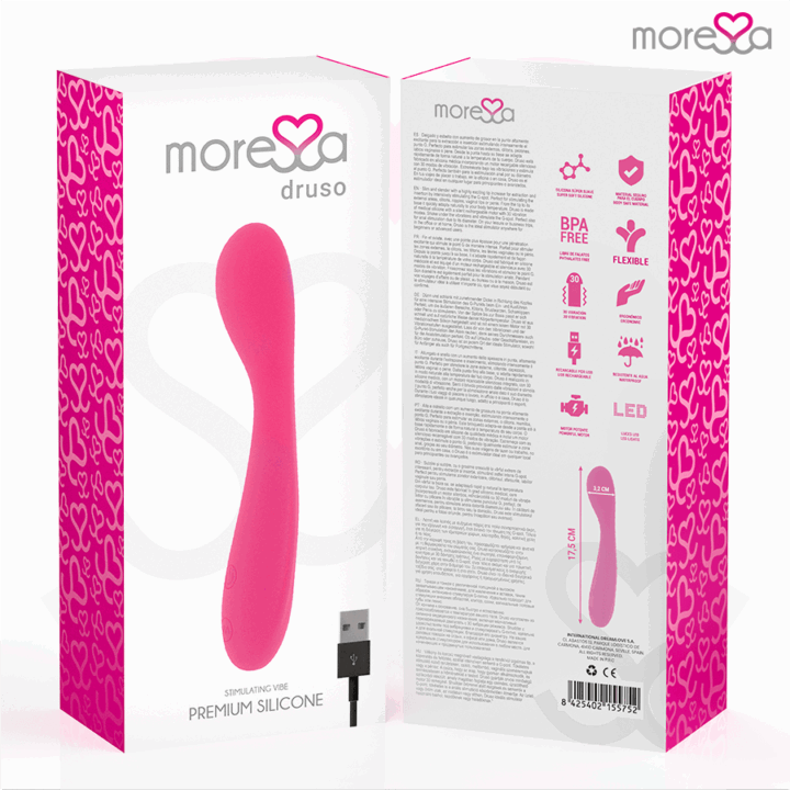 MORESSA - DRUSO PREMIUM SILICONE RECARREGVEL