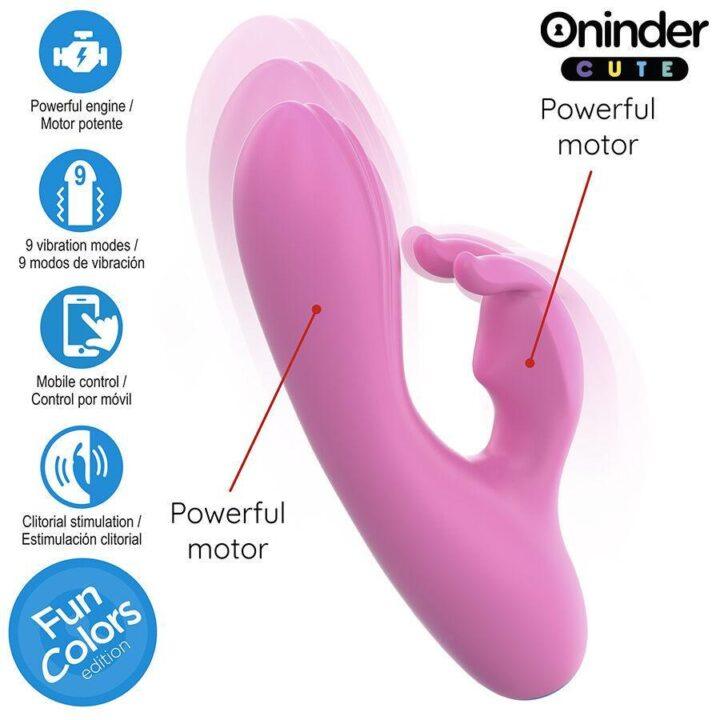 ONINDER CUTE - VIBRADOR LOVE BUNNY PARA PONTO G E CLITÓRIS - APLICATIVO MUNDIAL GRATUITO