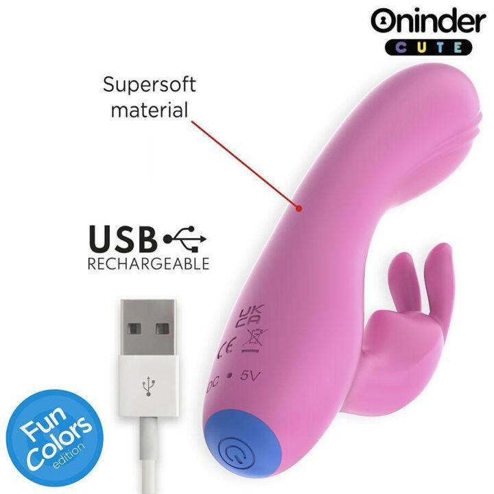 ONINDER CUTE - VIBRADOR LOVE BUNNY PARA PONTO G E CLITÓRIS - APLICATIVO MUNDIAL GRATUITO