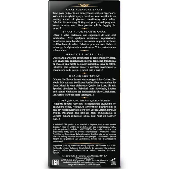 SHUNGA - SPRAY ORAL SEDUTOR DE PRAZER COM SABORES DE FRUTAS EXÓTICAS 20 ML