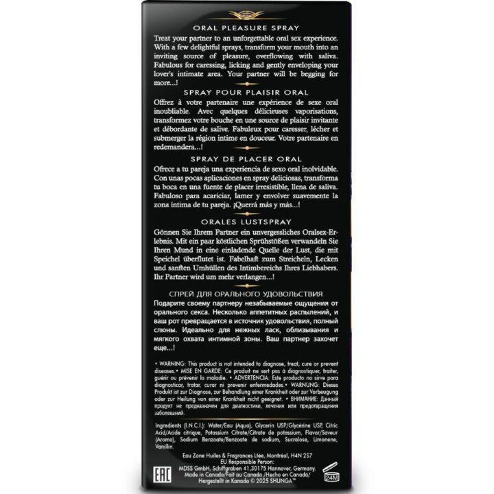 SHUNGA - SPRAY ORAL SEDUTOR DE PRAZER COM SABORES DE FRUTAS EXÓTICAS 20 ML