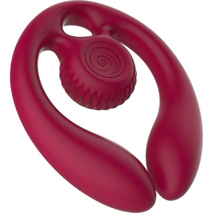SNAIL VIBE - GIZI DUO ESTIMULADOR DE CASAIS COM CONTROLE REMOTO BURGUNDY
