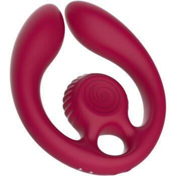 SNAIL VIBE - GIZI DUO ESTIMULADOR DE CASAIS COM CONTROLE REMOTO BURGUNDY