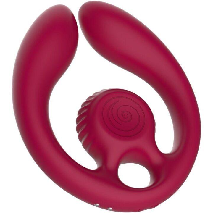 SNAIL VIBE - GIZI DUO ESTIMULADOR DE CASAIS COM CONTROLE REMOTO BURGUNDY