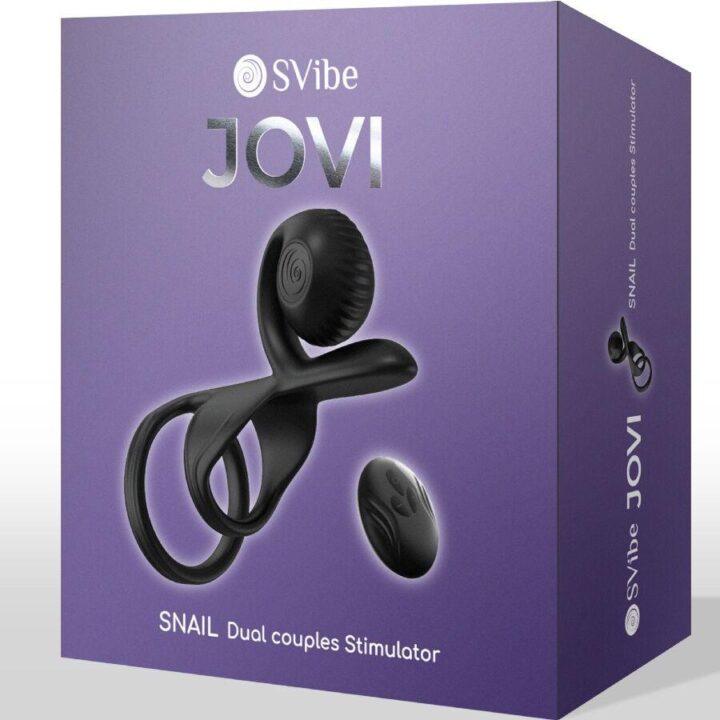 SNAIL VIBE - JOVI COUPLES RING CONTROLE REMOTO PRETO