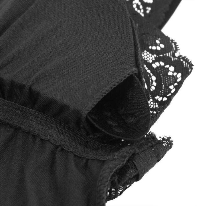 SUBBLIME - TEDDY PRETO FLORAL DETALHE DE RENDA L/XL