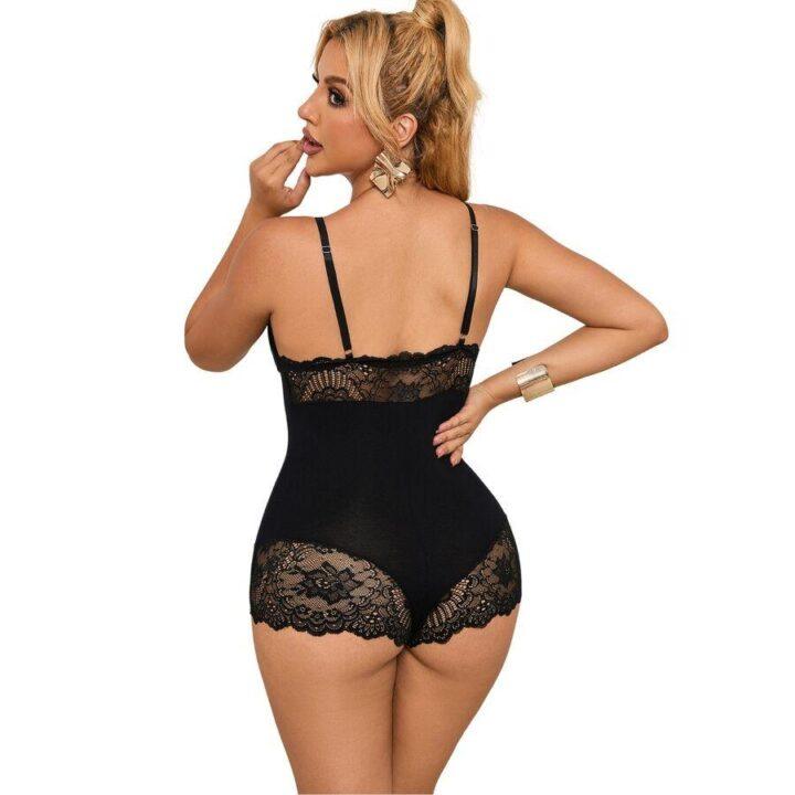 SUBBLIME - TEDDY PRETO FLORAL DETALHE DE RENDA S/M