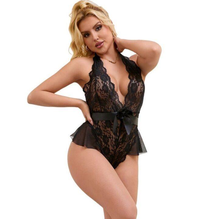 SUBBLIME - 930882 BODY SEXY COM BABADOS PRETO L/XL