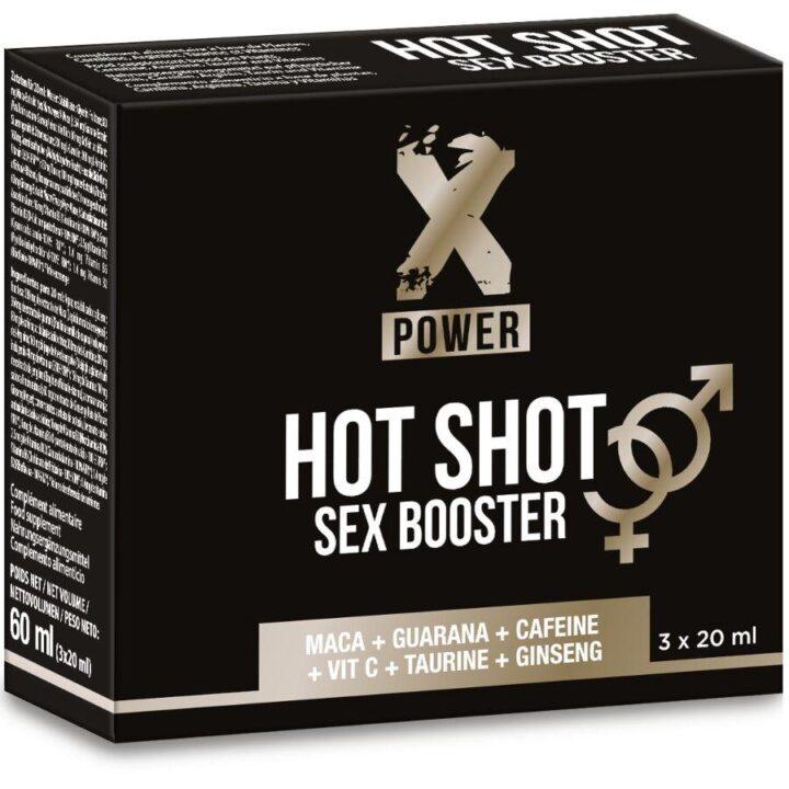 X POWER - HOT SHOT SEX BOOSTER AUMENTA LIBIDO 3 X 20 ML