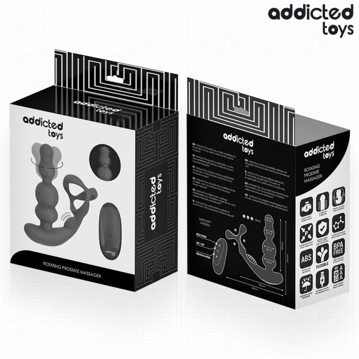 ADDICTED TOYS - MASSAGEADOR DE PRÓSTATA GIRATÓRIO COM CONTROLE REMOTO