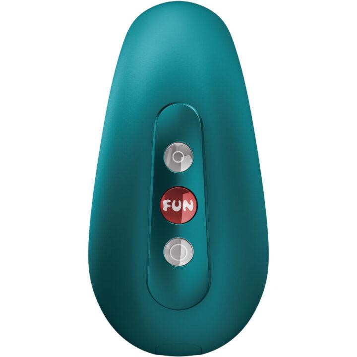 FUN FACTORY - VIBRADOR DE PULSAÇÃO DE AR DUPLO CHERIE VERDE-GARRAFA