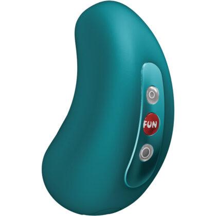 FUN FACTORY - VIBRADOR DE PULSAÇÃO DE AR DUPLO CHERIE VERDE-GARRAFA