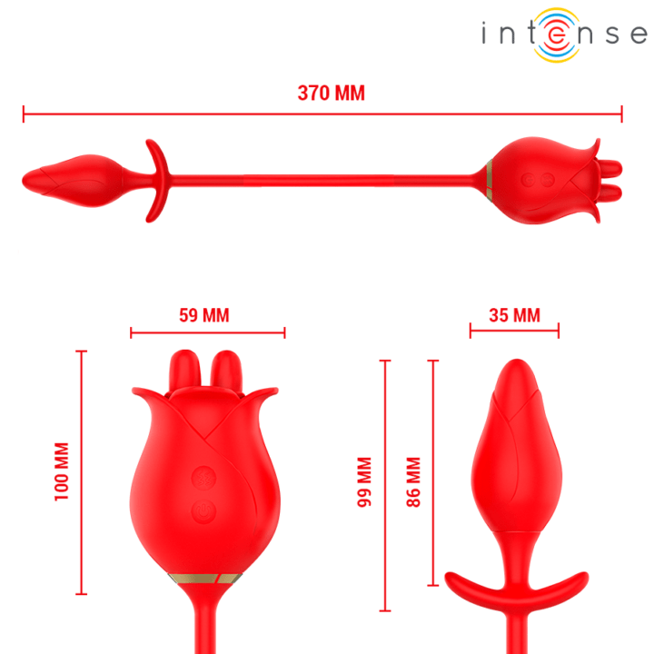 INTENSE - ESTIMULADOR DUPLO DE CLITÓRIS MELANIE COM LÍNGUA EM ZIGZAG