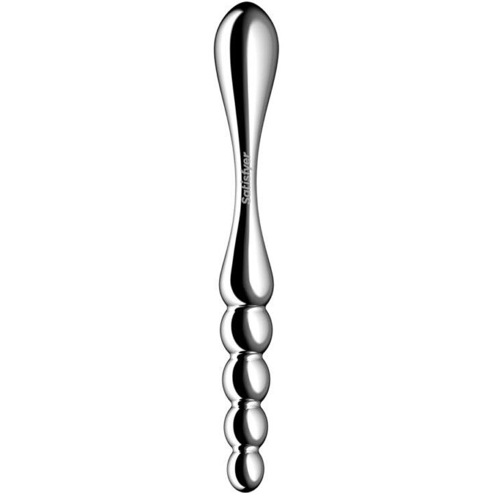 SATISFYER - STAR FORCE 1 DILDO DE AÇO INOXIDÁVEL COM DUAS EXTREMIDADES