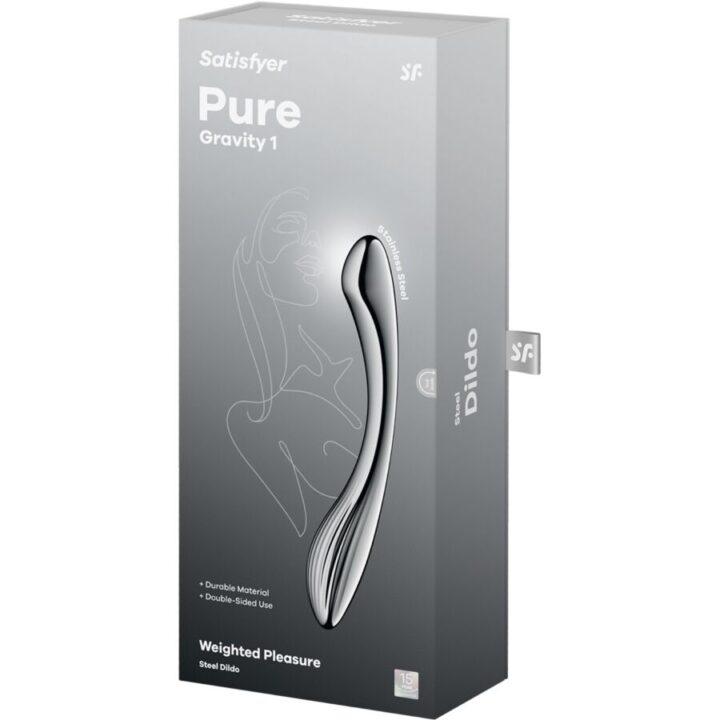 SATISFYER - PURE GRAVITY 1 DILDO DE AÇO INOXIDÁVEL COM DUAS EXTREMIDADES