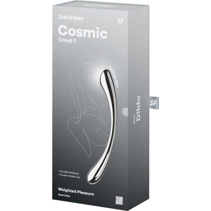 SATISFYER - COSMIC CREST 1 DILDO DE AÇO INOXIDÁVEL COM DUAS EXTREMIDADES