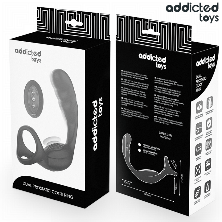 ADDICTED TOYS - ANEL PENIANO DUPLO PARA PRÓSTATA COM CONTROLE REMOTO