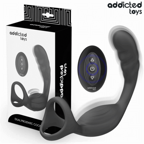ADDICTED TOYS - ANEL PENIANO DUPLO PARA PRÓSTATA COM CONTROLE REMOTO