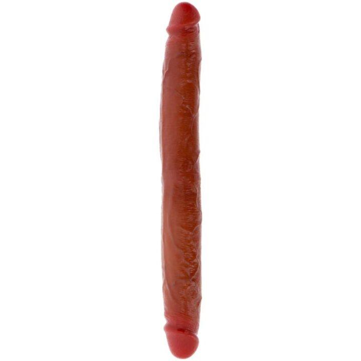 GET REAL - DILDO DE SILICONE DE DUAS PONTAS CARAMELO 35 CM
