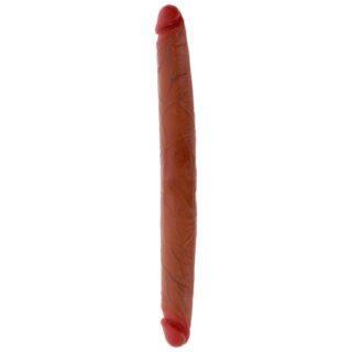 GET REAL - DILDO DE SILICONE DE DUAS PONTAS CARAMELO 40 CM