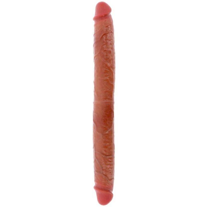 GET REAL - DILDO DE SILICONE DE DUAS PONTAS CARAMELO 46 CM