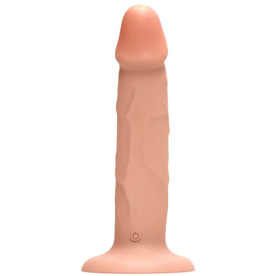 GET REAL - DILDO VIBRATÓRIO DE SILICONE TRANSPARENTE REALISTA DE 19,5 CM
