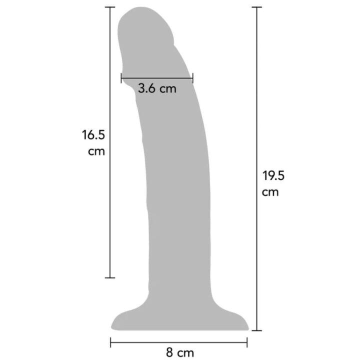GET REAL - REALISTIC SILICONE VIBRATING DILDO CLEAR 19.5 CM