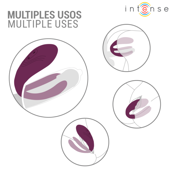 INTENSE - SANDRA - ESTIMULADOR DE TOQUE E VIBRAÇÃO COM CONTROLE REMOTO