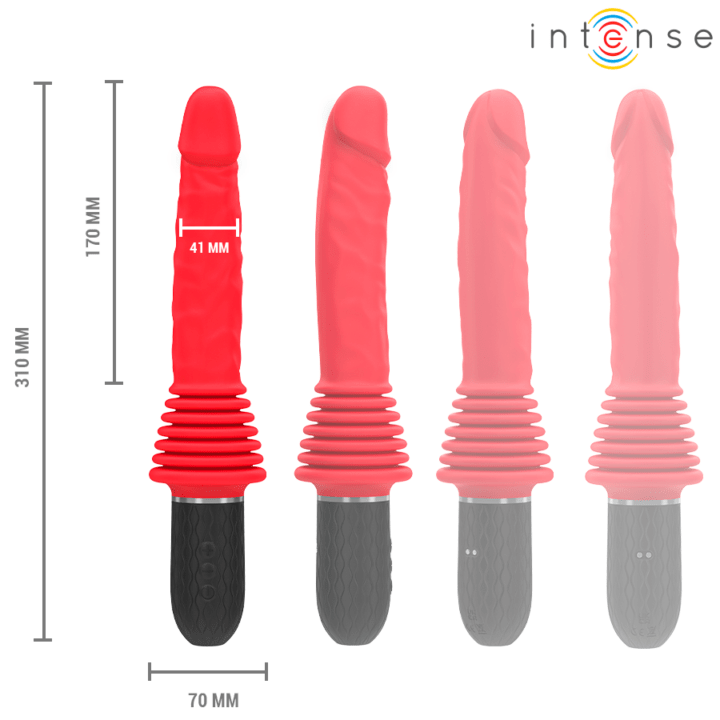 INTENSE - CYNTHIA VIBRADOR DE IMPULSO COM CONTROLE REMOTO E AQUECIMENTO