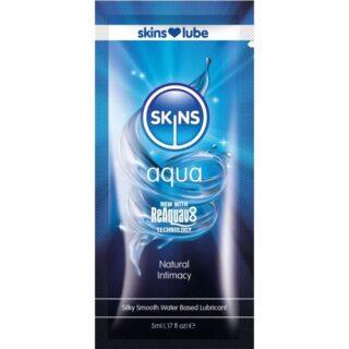 SKINS - AQUA LUBRIFICANTE À BASE DE ÁGUA DOSE ÚNICA 5 ML
