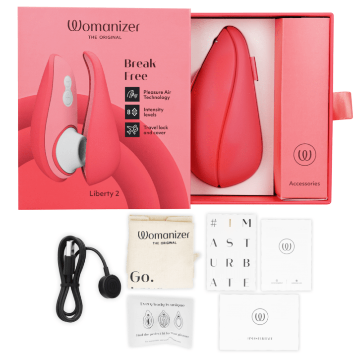 WOMANIZER - LIBERTY 2 ESTIMULADOR DE CLITÓRIS E SUCÇÃO ROSA