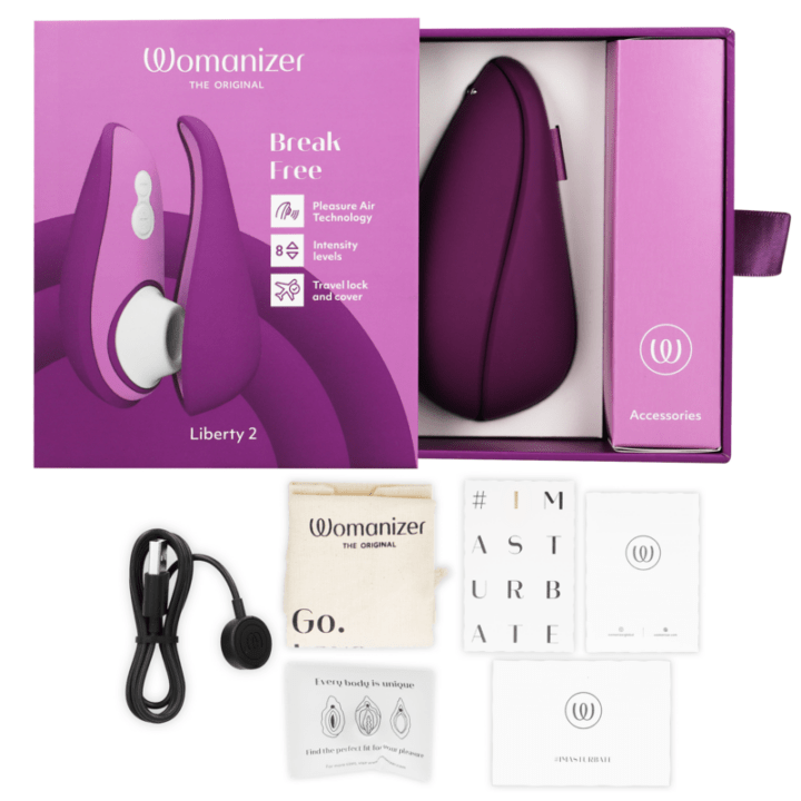 WOMANIZER - LIBERTY 2 ESTIMULADOR DE CLITÓRIS E SUCÇÃO VIOLETA