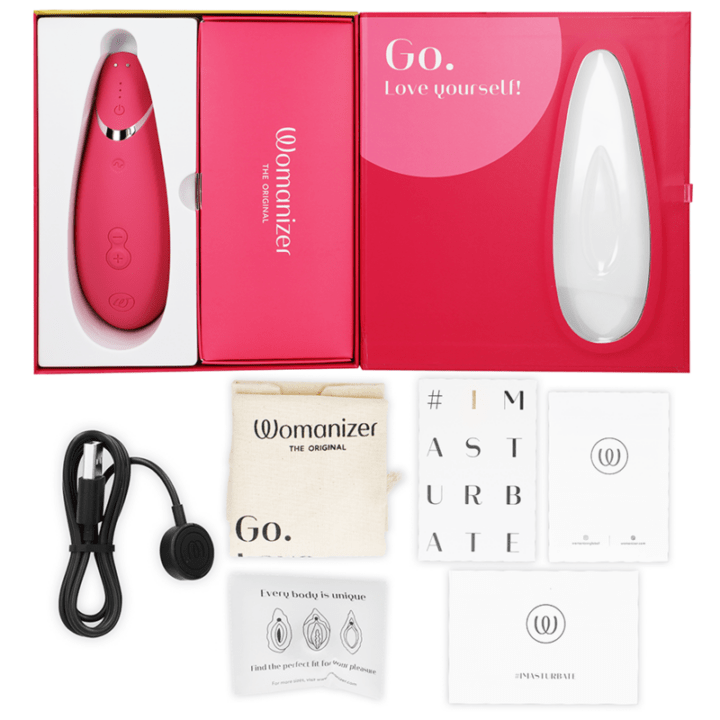 WOMANIZER - PREMIUM 2 ESTIMULADOR CLITORIAL RASPBERRY