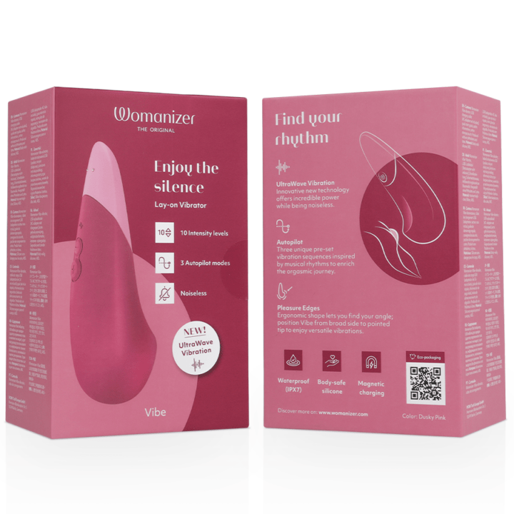 WOMANIZER - VIBE VIBE VIBRADOR SILENCIOSO DE USO INTERNO ROSA ESCURO