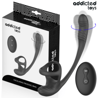 ADDICTED TOYS - PLUG ANAL COM VIBRAÇÃO, OSCILAÇÃO 360º E ESTIMULADOR DE TESTÍCULOS
