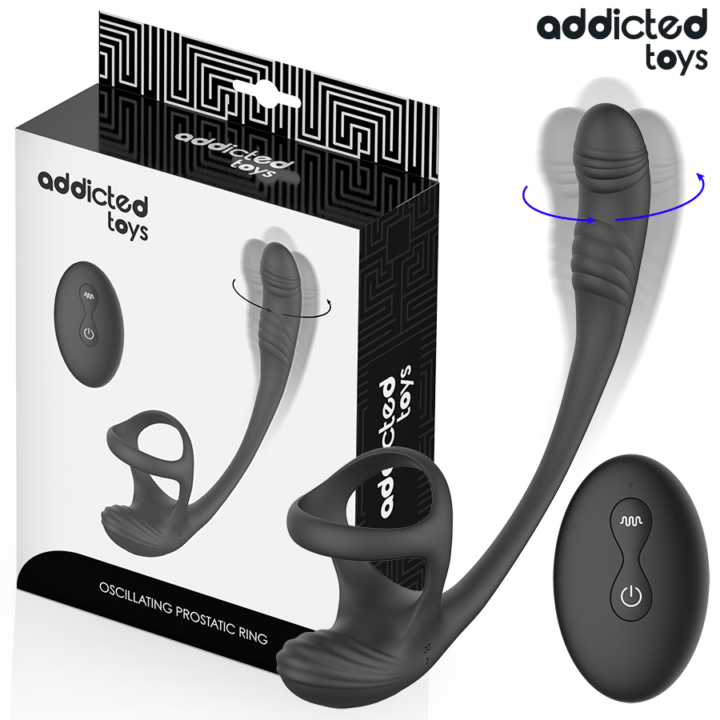 ADDICTED TOYS - PLUG ANAL COM VIBRAÇÃO, OSCILAÇÃO 360º E ESTIMULADOR DE TESTÍCULOS