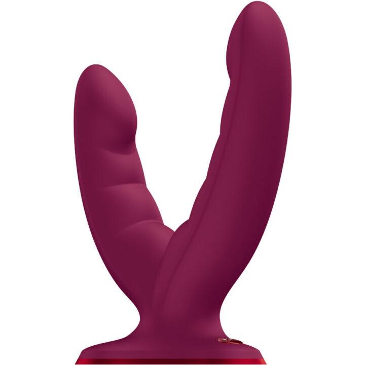 FUN FACTORY - RYDE DUPLO DILDO VINHO VERMELHO