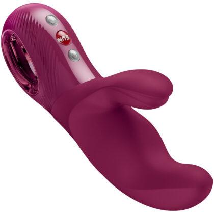 FUN FACTORY - VIBRADOR MISS BI RABBIT VERMELHO VINHO