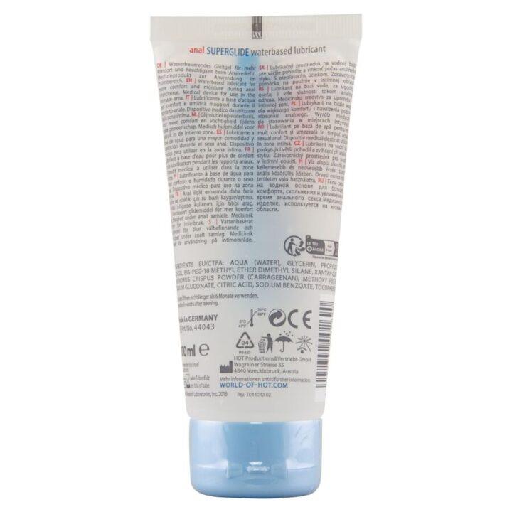 HOT - ANAL SUPERGLIDE LUBRIFICANTE LÍQUIDO PARA PRAZER ANAL 100 ML
