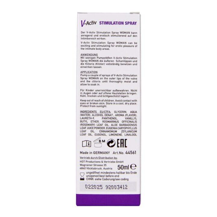 HOT - SPRAY ESTIMULANTE V-ACTIV PARA MULHERES 50 ML