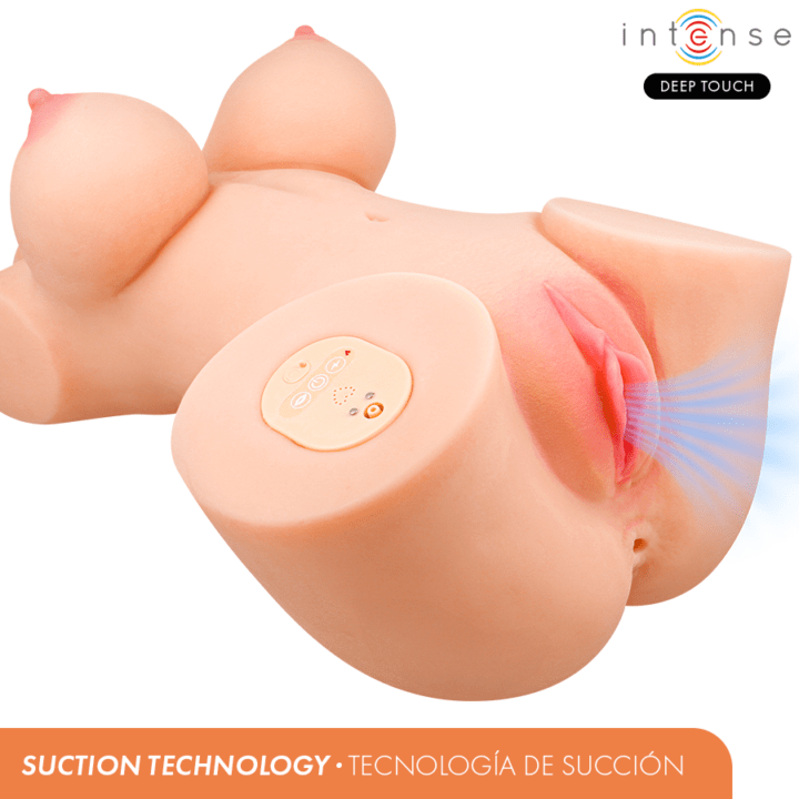 INTENSE DEEP TOUCH - VERO TORSO, ÂNUS E VAGINA COM SUCÇÃO, CALOR, VIBRAÇÃO E EFEITOS DE VOZ COM CONTROLE REMOTO 5,5 KG