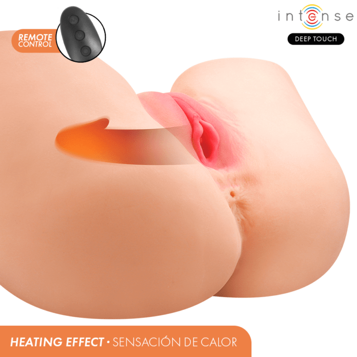 INTENSE DEEP TOUCH - MASTURBADOR ANAL E VAGINAL JULIA COM SUCÇÃO, CALOR, VIBRAÇÃO E EFEITOS DE VOZ COM CONTROLE REMOTO 9 KG
