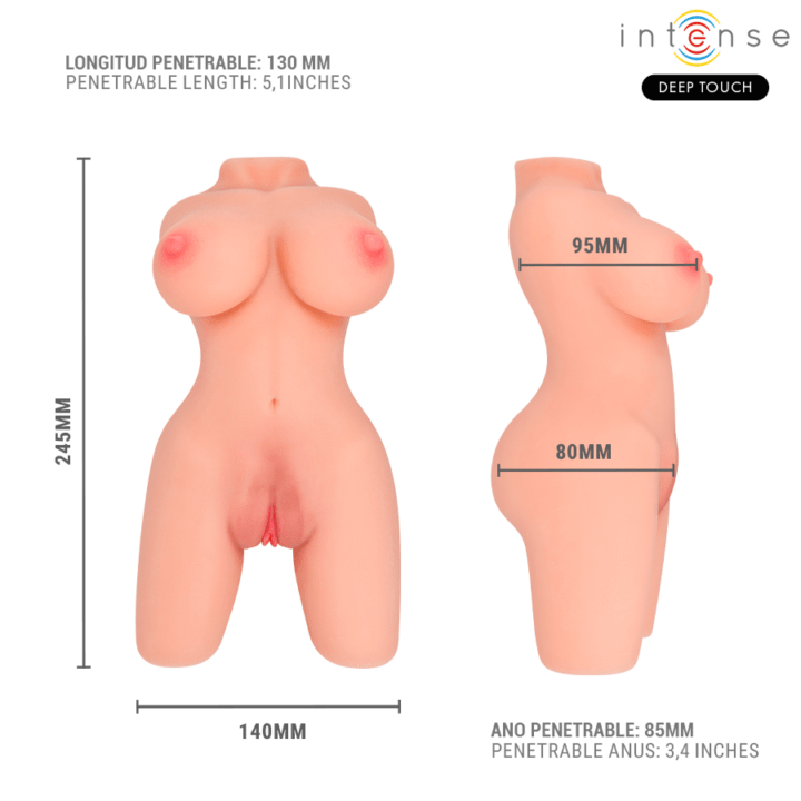 INTENSE DEEP TOUCH - JESSE TORSO DUPLA VAGINA E MASTURBAÇÃO ANAL