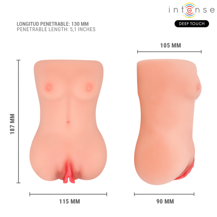 INTENSE DEEP TOUCH - MASTURBADOR VIBRATÓRIO E DE SUCÇÃO CATHERINE COM VOZ